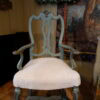 Fauteuil Vénitien laque bleu d'époque XIXE – Image 4
