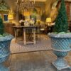 Rare paire de vases en fonte verte "décor treillage " - Angleterre  XIXe – Image 8