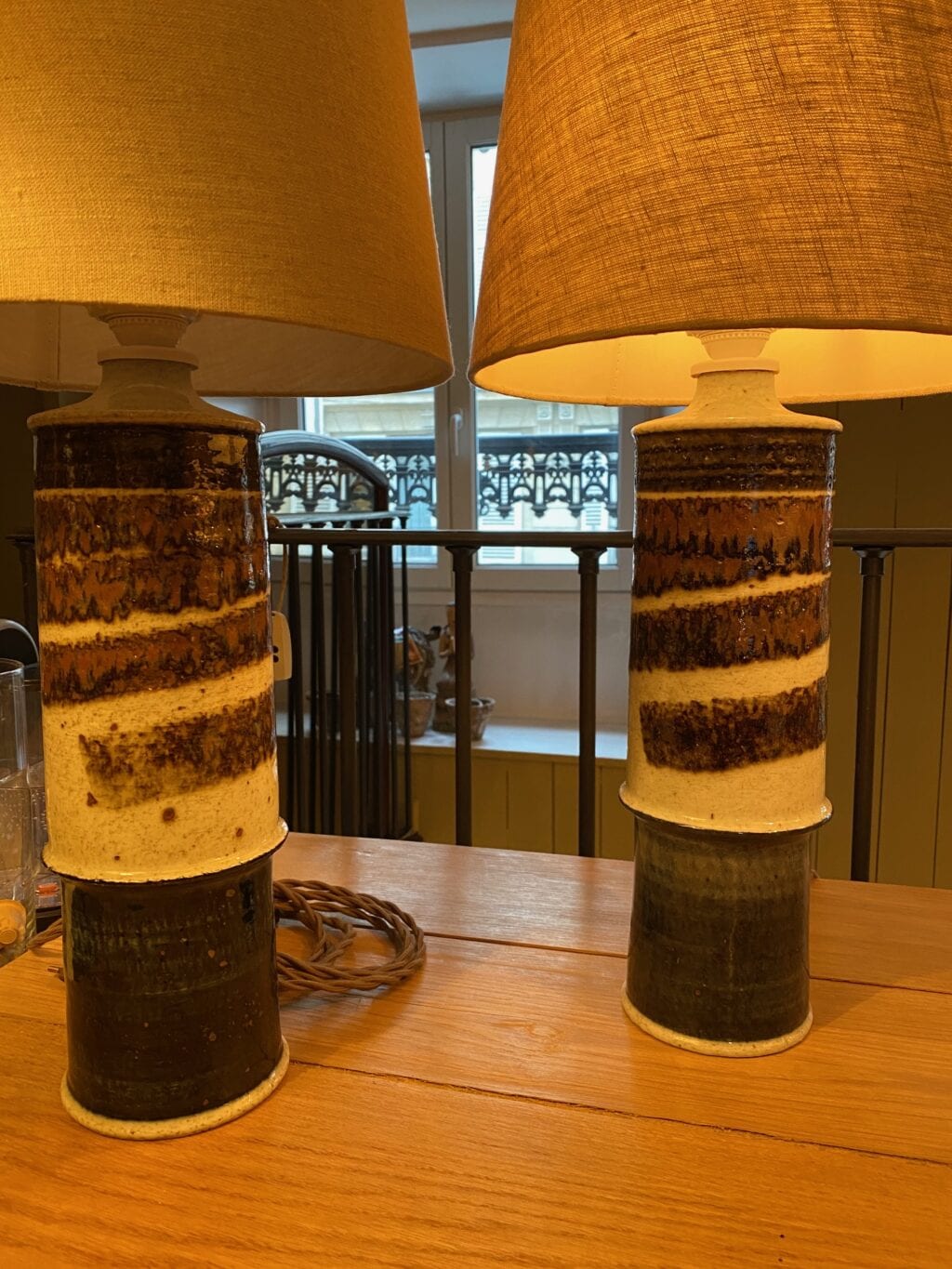 Paire de lampes Japan par Inger Persson pour Rörstrand Ateljé - Suède ca.1960 – Image 9