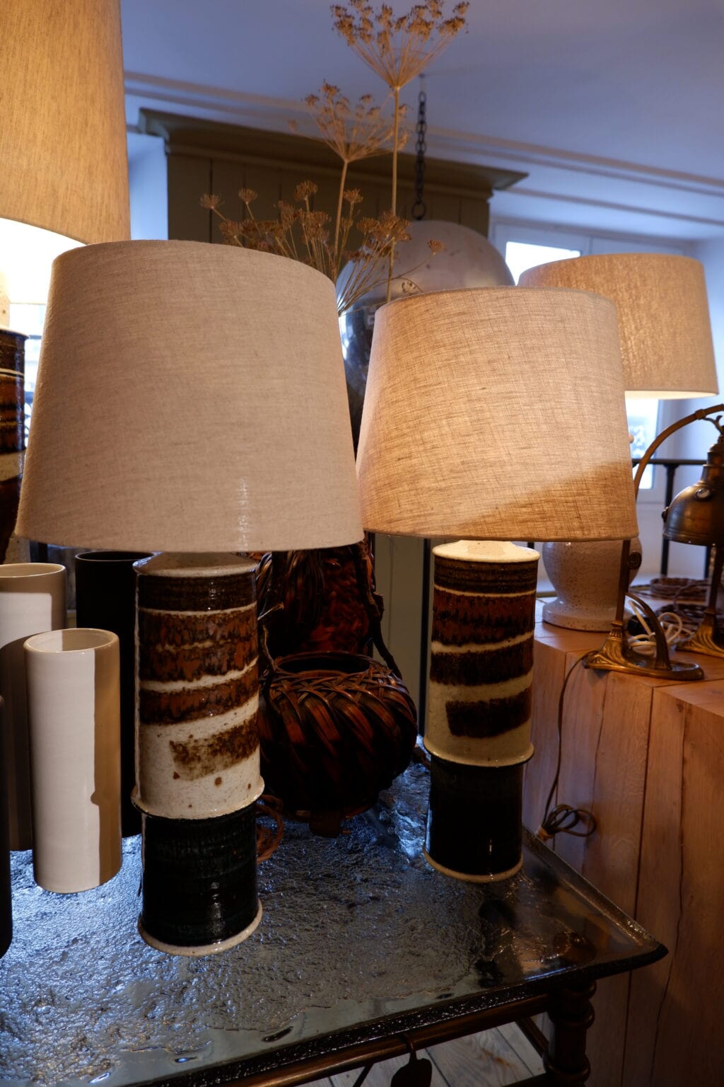 Paire de lampes Japan par Inger Persson pour Rörstrand Ateljé - Suède ca.1960 – Image 6