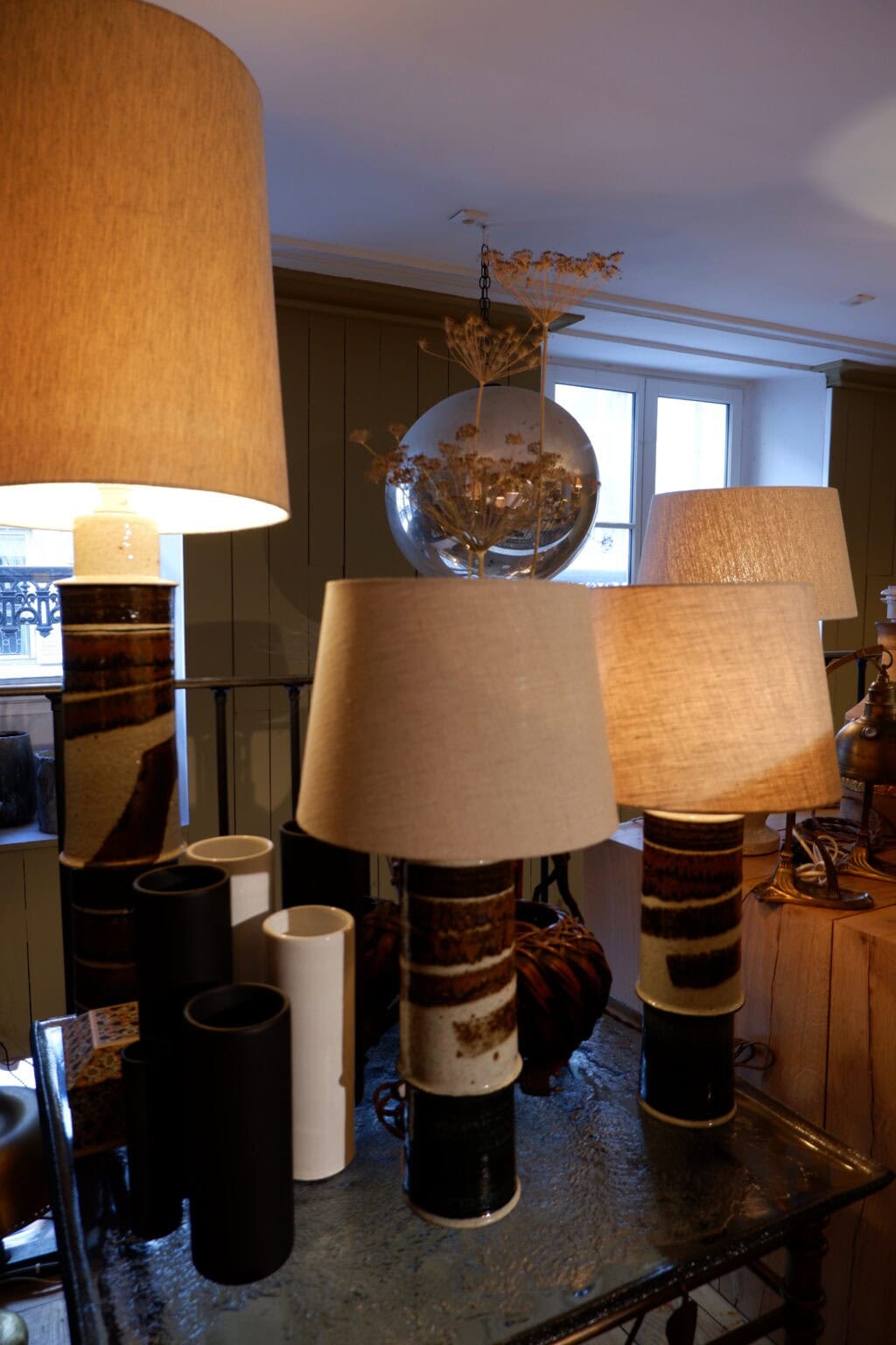 Paire de lampes Japan par Inger Persson pour Rörstrand Ateljé - Suède ca.1960 – Image 7