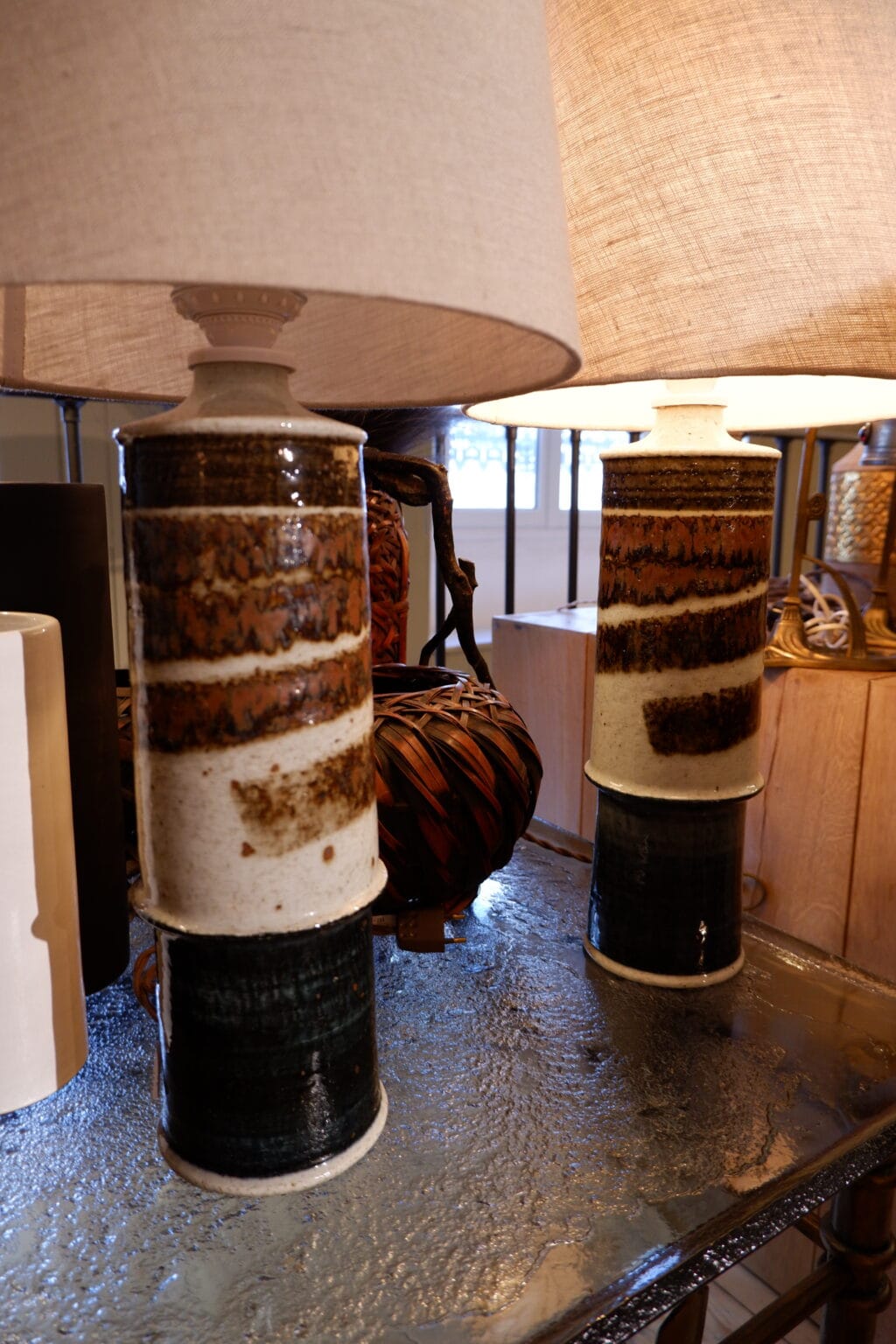Paire de lampes Japan par Inger Persson pour Rörstrand Ateljé - Suède ca.1960 – Image 8