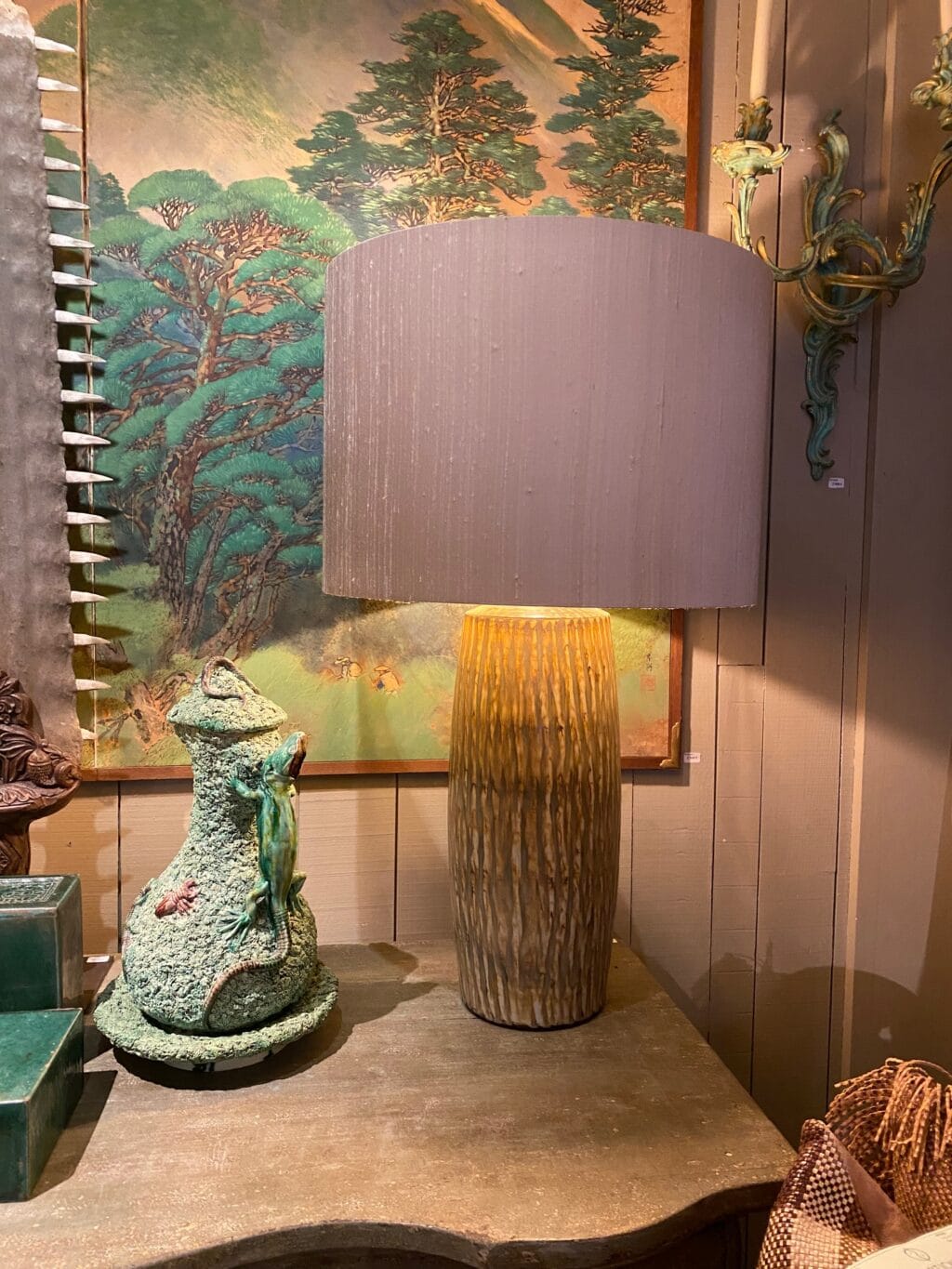 Very large celadon green ceramic lamp &quot;RUBUS&quot; by GUNNAR NYLUND -Sweden ca.1960 - Image 4