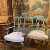Fauteuil Vénitien laque bleu d'époque XIXE – Image 2