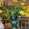 Elégant vase en terre cuité émail vert décor de masque soleil -France XIXe – Image 8