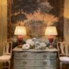 Grande toile peinte d'époque XVIIIe "Château en provence" – Image 2
