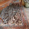 Tapis oriental décor "arbre de vie & animaux stylisés"s sur fond brun ca.1900 – Image 3