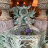 Fontaine "aux Dauphins & plantes aquatiques"  bronze à patine vert de gris  - France XIX