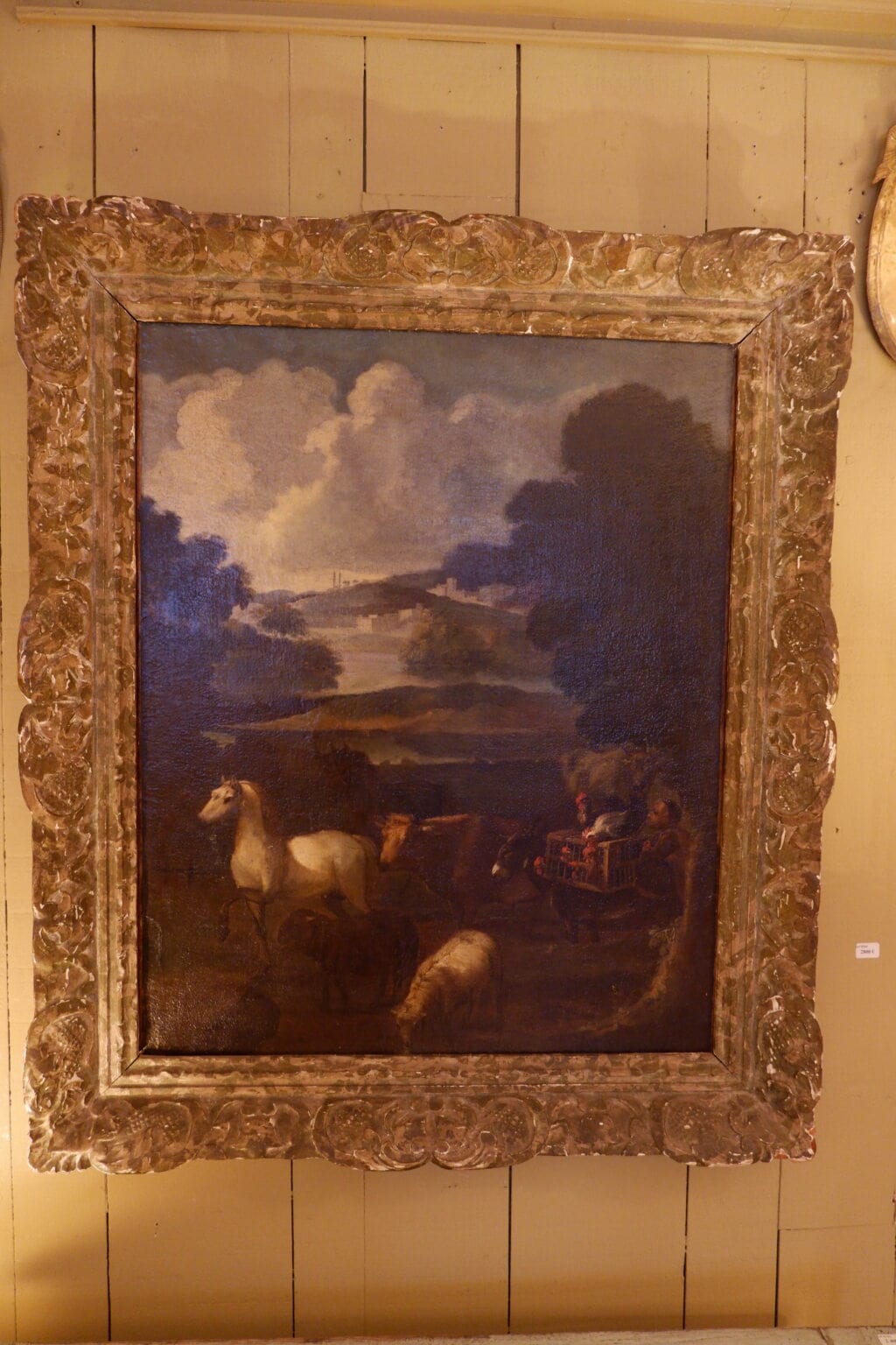 Huile sur toile "marchand d'animaux" ECOLE FRANCAISE du XVIIIème – Image 5