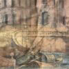 Grande toile peinte d'époque XVIIIe "Château en provence" – Image 6