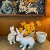 Sculptures d'animaux en terre cuite émaillée de la poterie de Bavent