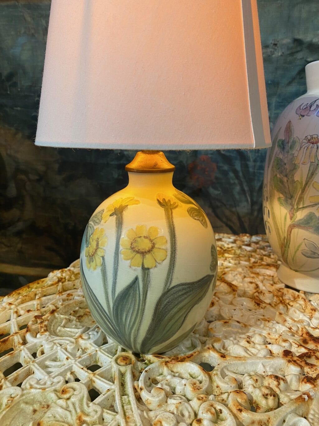 Lampe "primavera" décor peint à la main sur porcelaine par Carl Harry Stalhane - ca.1960 – Image 2