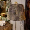 Lampadaire en métal laqué noir et laiton + AJ tissu -Suéde ca.1960 – Image 2