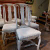 Suite de 6 chaises gustaviennes patine blanc/gris d'origine- Suède ca.1800 – Image 3