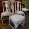 Suite de 4 chaises gustaviennes patine blanc/gris d'origine- Suède ca.1800 – Image 3