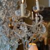 Trés grand lustre italien structure argentée à 12 bras - cristal et lames de verre Murano XIXe – Image 2