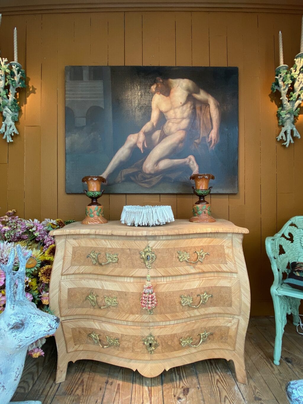 Etude académique d'homme nu assis - Huile sur toile- Italie début XIXe – Image 2