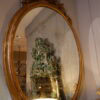 Paire de trés grands miroirs ovals en bois doré et sculpté- Italie XIXe – Image 6