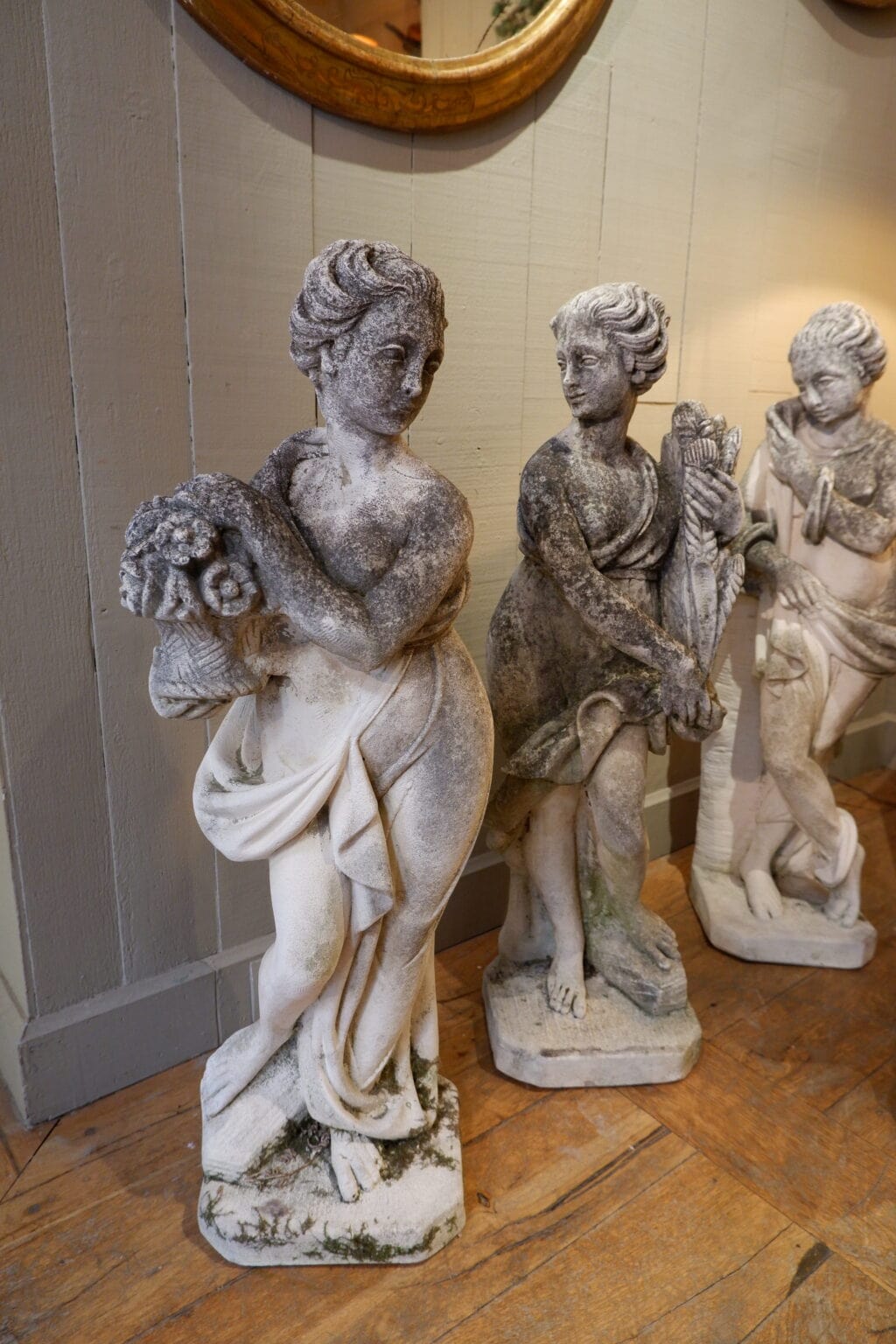 Suite des 4 saisons - Statues en pierre reconstituée- Italie ca.1900 – Image 3