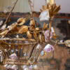 Lustre corbeille ovale orné de fleurs en porcelaine - France XIXe – Image 3