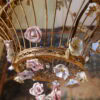Lustre corbeille ovale orné de fleurs en porcelaine - France XIXe – Image 5