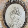 Paire de grands panneaux en bois peints