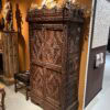 Cabinet à Deux Portes du XIXe Siècle avec Branches et Écorce de Noisetier. Landes, France