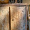 Buffet deux portes en bois peint blanc et bleu pâle- décor polychrome - XIXe – Image 4
