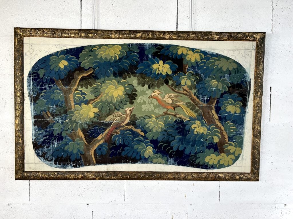 Etude De Tapisserie A La Gouache