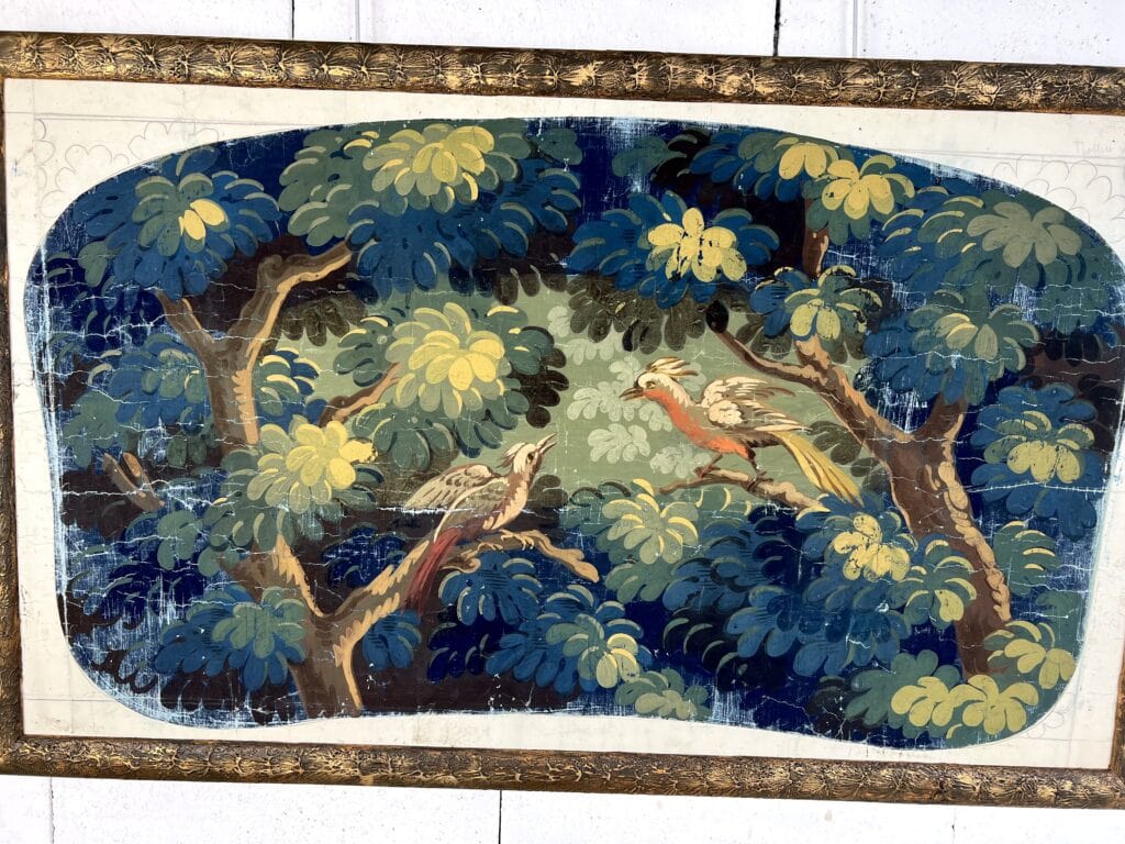 Etude De Tapisserie A La Gouache