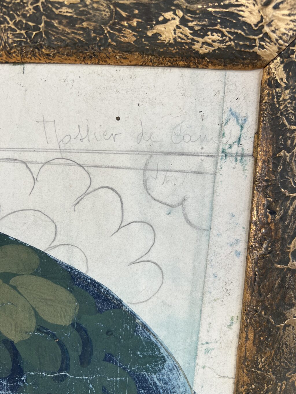 Etude De Tapisserie A La Gouache