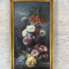 Composition florale sur un entablement Huile sur toile Signé Jules Antoine Pelletier