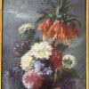 Composition florale sur un entablement Huile sur toile Signé Jules Antoine Pelletier