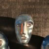 Trois Masques en Verre par Bertil Vallien pour Kosta Boda