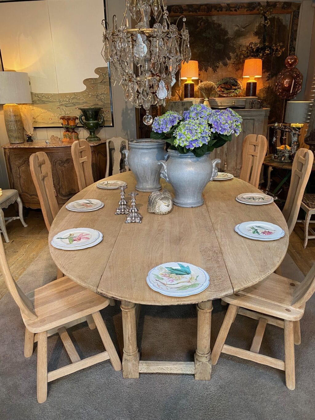Grande table ovale dite "getleg" en chêne naturel - France XIXe – Image 2