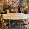 Grande table ovale dite "getleg" en chêne naturel - France XIXe