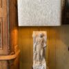 Paire de lampes en céramique blanche émaillée XIXe + AJ rectangles coins arrondis