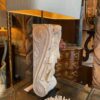 Paire de lampes en céramique blanche émaillée XIXe + AJ rectangles coins arrondis – Image 3