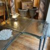 Table basse sculpture en bronze & cristal moulé ca.1960 – Image 4