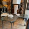Table basse sculpture en bronze & cristal moulé ca.1960 – Image 7