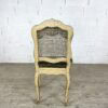 Chaise Louis XV en bois doré, dossier cannage et assise cuir – XVIIIe siècle