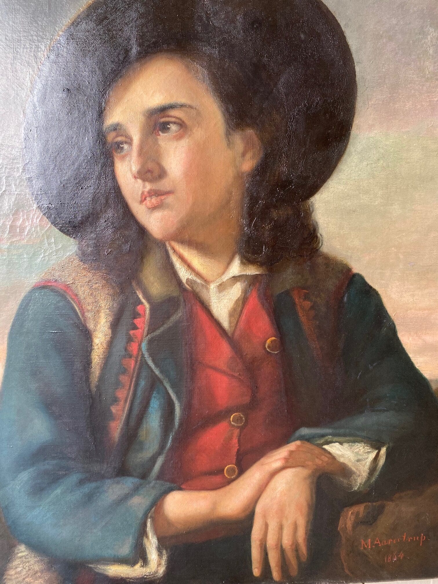 Portrait d’un jeune homme en habit traditionel – fin XIXE