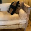 Banquette suédoise en bois sculpté & peint XIXe – Image 3