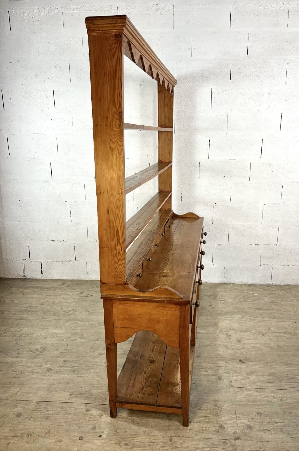 Vaisselier de ferme en bois naturel