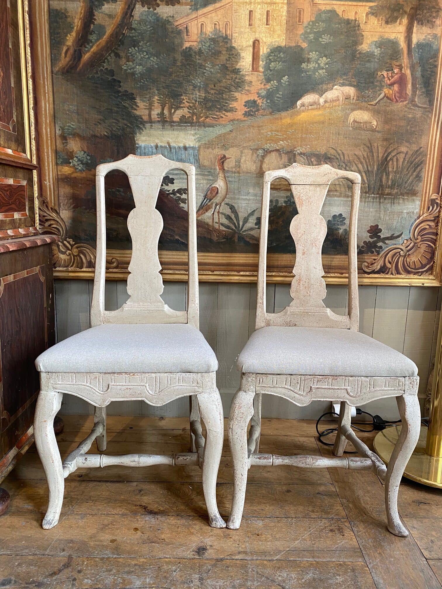 Paire de chaises style baroque – Suède fin XIXe