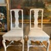 Paire de chaises style baroque - pieds griffes - Suède fin XIXe