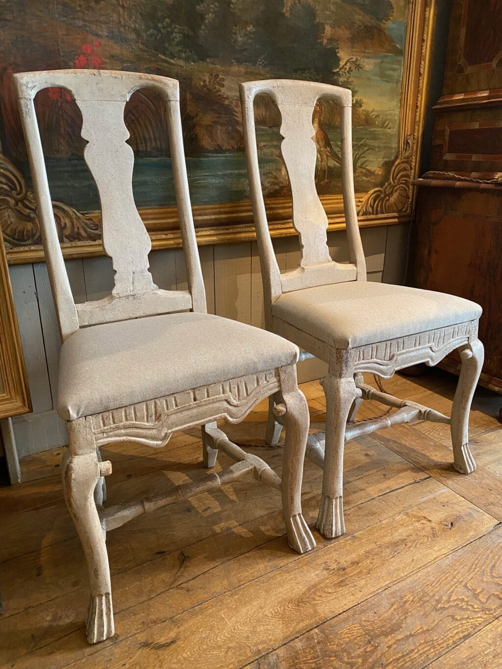 Paire de chaises style baroque - pieds griffes - Suède fin XIXe – Image 4