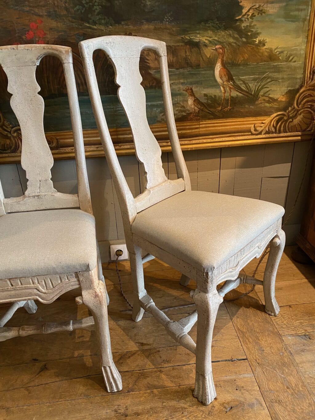 Paire de chaises style baroque - pieds griffes - Suède fin XIXe – Image 3