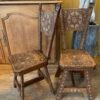 Paire de chaises décor en bois décor sculpté - Travail Alpin fin XIXe – Image 4