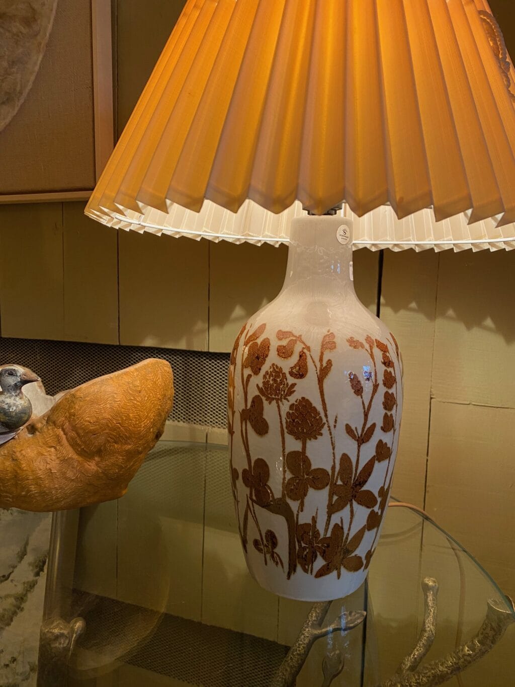 Petite lampe bouteille décor fleurs de trèfles par Carl Harry Stalhane ca.1960 – Image 2